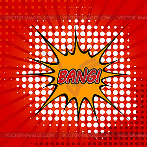 Bang Comic Speech Bubble - vector clipart