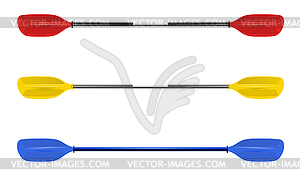 Set Professional canoe oars - vector image