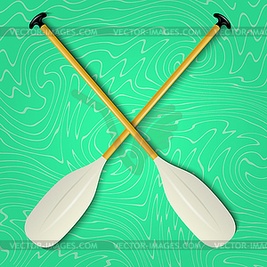 Professional canoe oars - vector image