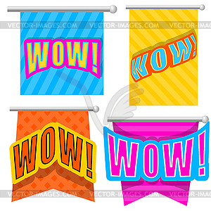 Set Cartoon wow! - vector clipart
