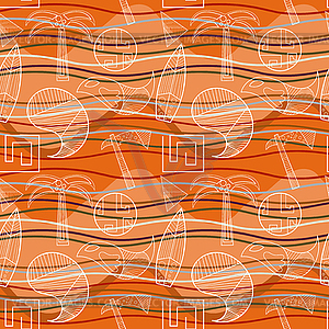 Abstract seamless pattern with stylized - stock vector clipart