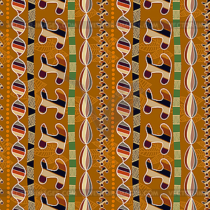 Ethnic seamless texture with geometric elements - vector image