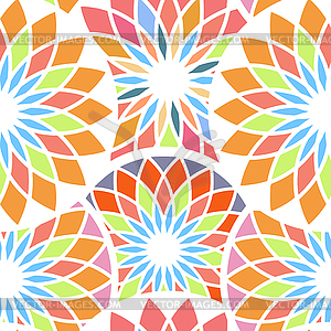 Abstract seamless pattern with mosaic elements - vector clip art