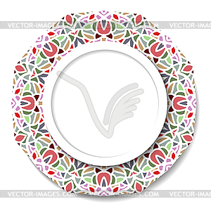 Abstract design element on mosaic background - vector clipart / vector image