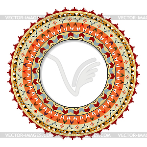Geometric decorative element in Mexican style with - royalty-free vector clipart