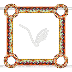 Original Abstract frame in Mexico tribal style. - vector image