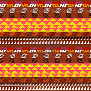 Seamless pattern with Aztec drawing - color vector clipart