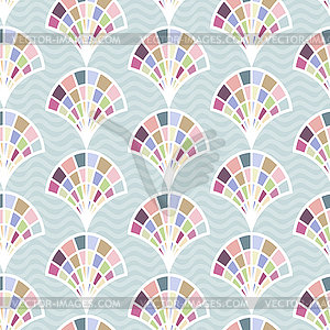 Abstract seamless pattern with shell - vector clipart