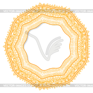 Geometric decorative rosette in Mexican style. - vector clipart