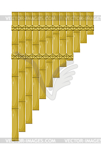 Cartoon pan flute - stock vector clipart