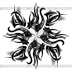 Round tattoo element - vector clip art