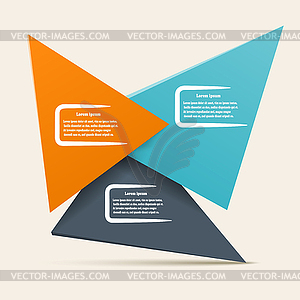 Infographic design with triangles of different - vector clipart