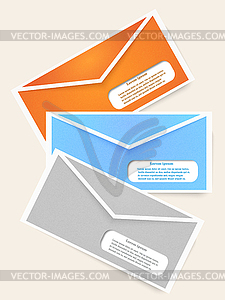 Abstract Elements of infographics with envelopes. - vector clipart