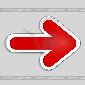 Abstract red arrow - to design, infographics. - vector image