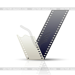 Curved Filmstrip with reflection. ill - vector clipart / vector image