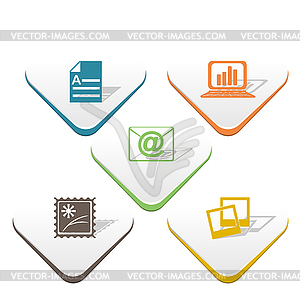 Abstract paper infographics. External data - vector clipart