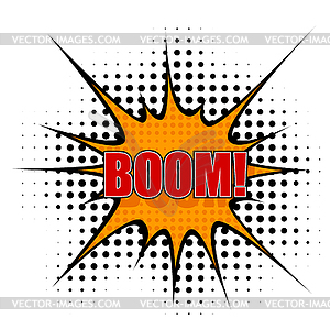 Cartoon boom - color vector clipart