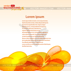 Abstract background with bright orange elements - vector clipart