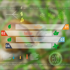 Infographic set with symbols Meteorology style Eko - vector image