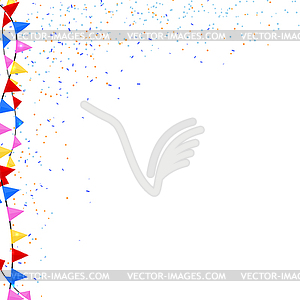 Flags and confetti - vector clip art