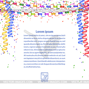 Festive garland, confetti, streamers - vector clip art