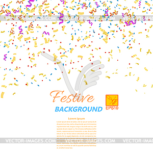 Festive confetti and streamers . Vec - vector clip art