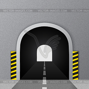 Road tunnel.  - vector clipart