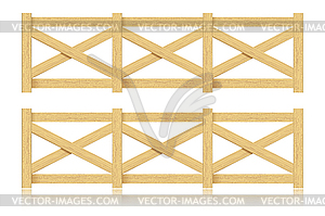 Set of wooden fence. .  - vector image