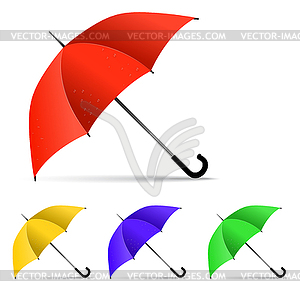 Набор разноцветных зонтиком. Vect - графика в векторном формате