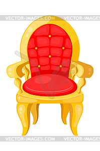 Bright red chair with highlights and shadows b - vector clipart
