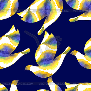 Seamless blue background with blue and yellow blue - vector clipart