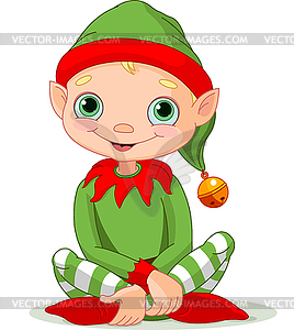 Christmas Elf - stock vector clipart