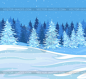 Winter landscape - vector image