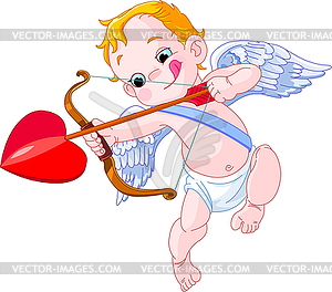 Valentines Day Cupid - vector clip art