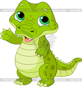 Baby alligator - vector image