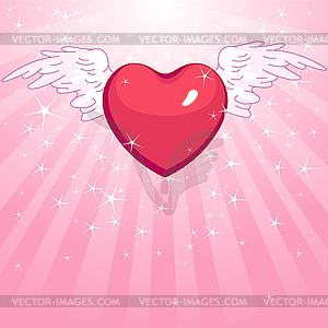 Love Heart background - vector clip art