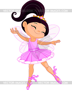 Little fairy ballerina - vector clip art