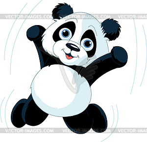 Happy Panda - vector clip art