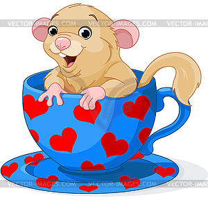 Cute dormouse - vector clipart