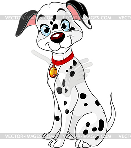Симпатичные далматик собака - иллюстрация в векторе