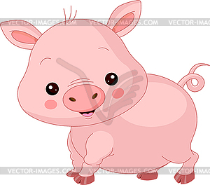 Farm animals. Pig - color vector clipart