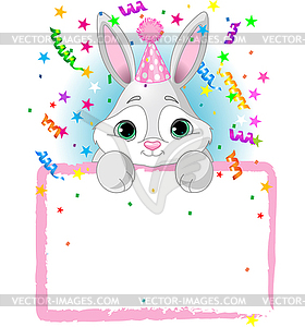 Baby Bunny Birthday - vector clip art