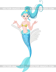 Cute Mermaid Presenting - vector image