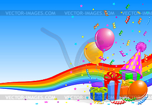 Birthday party background - vector clip art