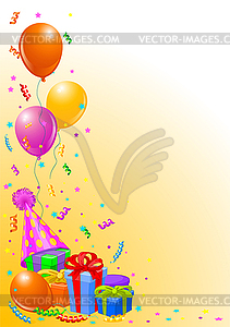 День рождения партии фон - векторное изображение клипарта