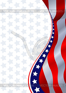 American flag background - vector image