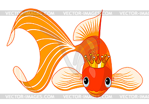 Goldfish queen - vector image