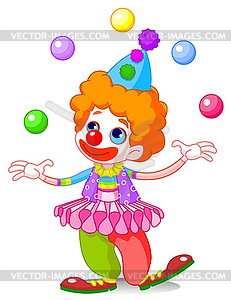 Juggling Clown - vector image