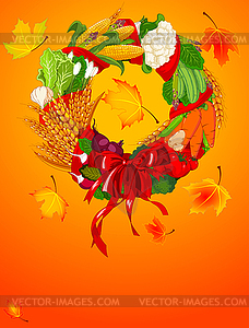 Autumn Welcome harvest - vector clipart / vector image