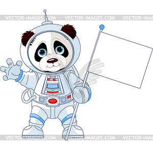 Astronaut Panda - vector clip art